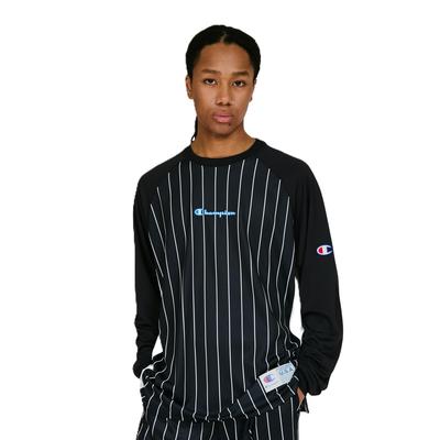 Champion Long Sleeve Crew Neck RelaxFit Odor Highly with Embroidered Script T-Shirt, DRYSAVER, Antibacterial, Resistant, Breathable, Logo, Basketball,