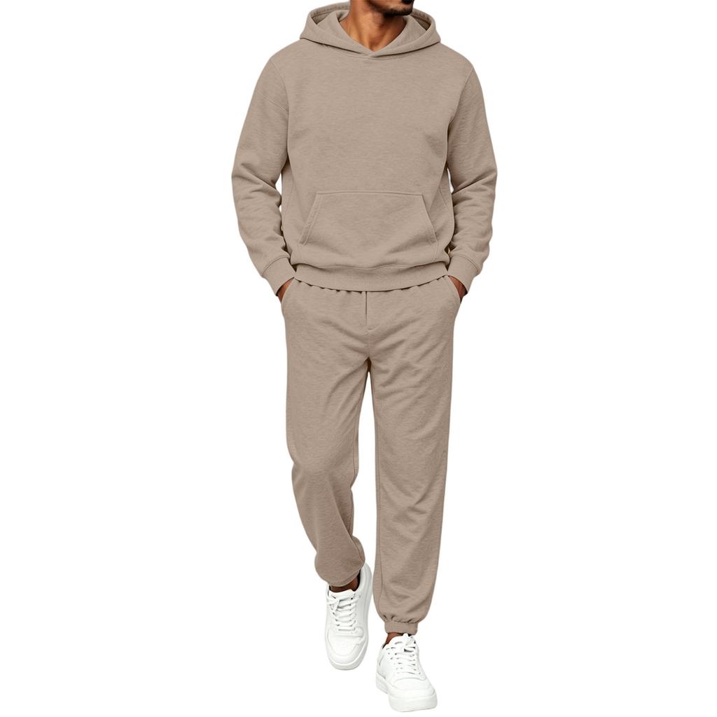 Ensemble Sweat à capuche Sweatshirt Homme Couleur Tenue Décontractée Deux Pièces pour Printemps et Automne