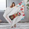 Soft Christmas Deer Throw Blanket Cozy Reindeer Farmhouse Holiday Decor Gift Warm Flannel Bedspread Home Dorm Room Decor