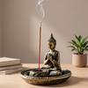 Buddha statue incense holder decorative ornament home decoration piece cozy decoration for living room, study, office, yoga, meditation, tranquility