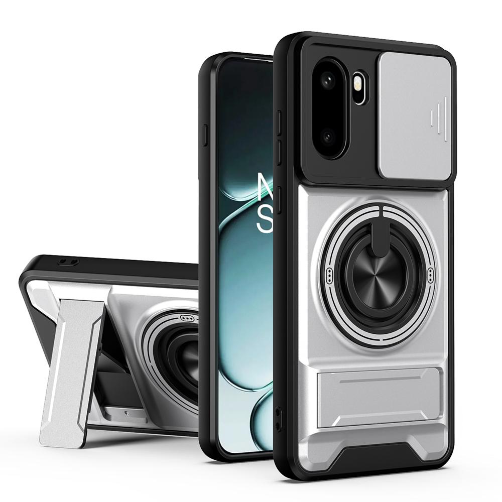KEYSION Magnetic Phone Case for OnePlus 15R 5G 1+ Ace 6 6T Slide Camera Protection Upright Kickstand Ring Shockproof Back Cover