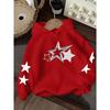 Star Combination Printing Children's Casual and Comfortable Hooded Sweater Vitality Style Children's Long-sleeved Pullover