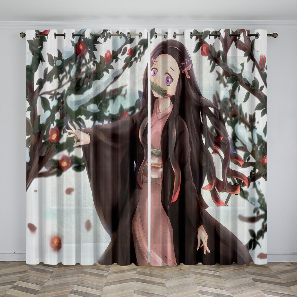 Cartoon Anime Series Curtains Children's Favorite Characters Curtains 2 Panel Boys Girls Room Bedroom Window Decor Curtains