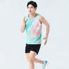 Track and field suit, sports training suit, men's sprinting sportswear, running vest, competition jersey, three-point pants.