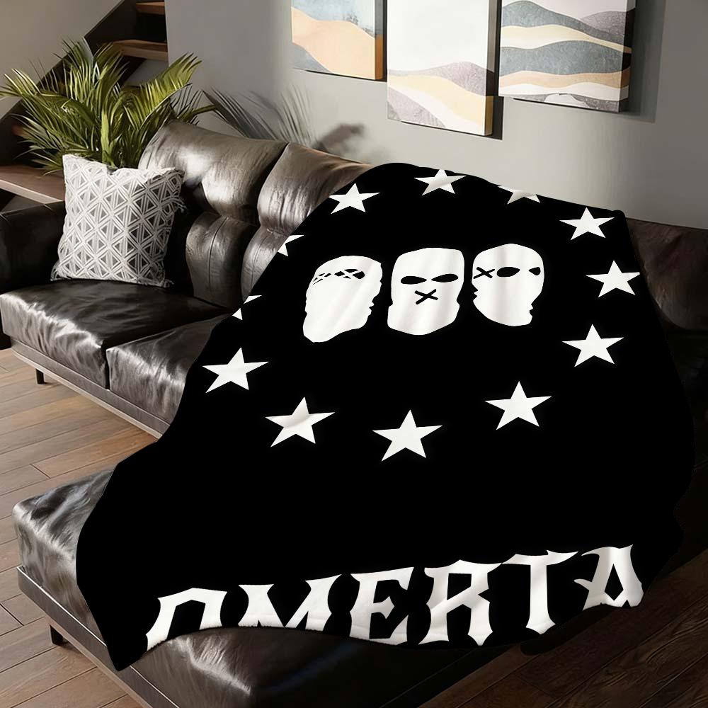 Modischer Aufdruck O Omertas M Maes Decke Für Sofa Büro Bett Flugzeug Reisen Schlafen Lesen Entspannen Camping Weich Und Warm