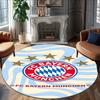 1pc B-Bayern Munich  Carpet, Round Rug, Comfortable, Suitable for Entryways, Living Rooms, Office, And Bedrooms, Christmas Decoration