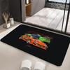 VIKAMA Personalised Green Sports Car Doormat Easy-Clean Household Entrance Anti-Slip Wear-Resistant Doormat Home Decor