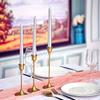 Elegant Vintage Brass Candle Holder Set Romantic Dinner Wedding Decor Home Table Centerpiece