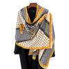 Autumn And Winter Women'S Imitation Cashmere Thermal Scarf Animal H Carriage Elegant Thermal Air Conditioner Shawl Scarf