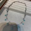 Binghua Zirconium Heavy Industry High-End Jewelry Necklace, Luxury Light Luxury High-End Necklace Earrings