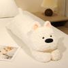 Long Cartoon Animal Plush Throw Pillow Cozy Fabrics Dog Panda Fox Doll Soothing Sleeping Pillow Lovely Home Decor Kids Companion