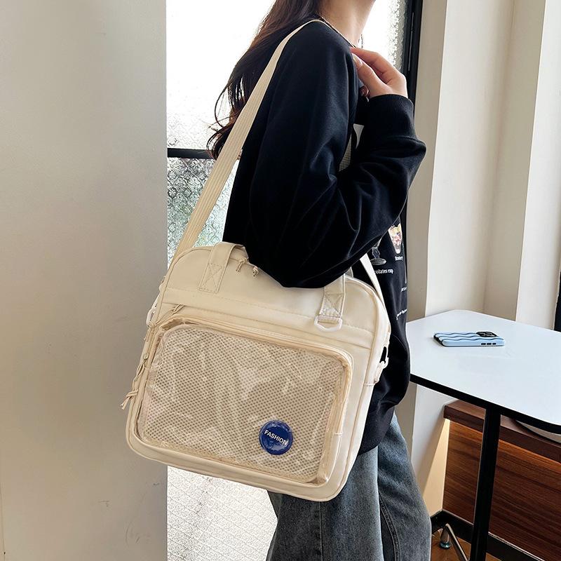 New Fashionable and Cute Bag Single Shoulder Transparent Messenger Bag Large Capacity Casual Women's Bag Student Women's Handbag