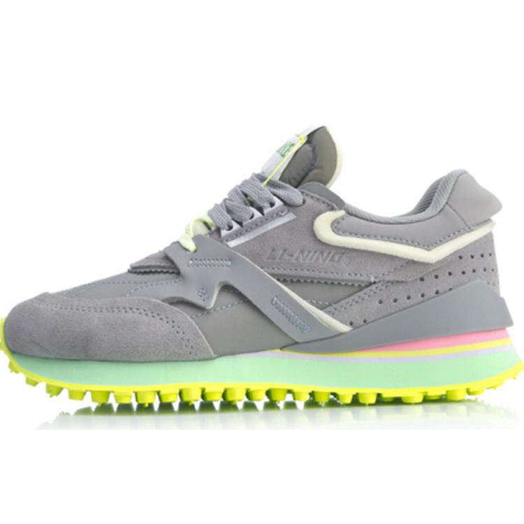 

new LiNing 001 Anti Slip And Wear Resistant Lightweight Low Top Sports Casual Shoes Women s Snow Gray 35