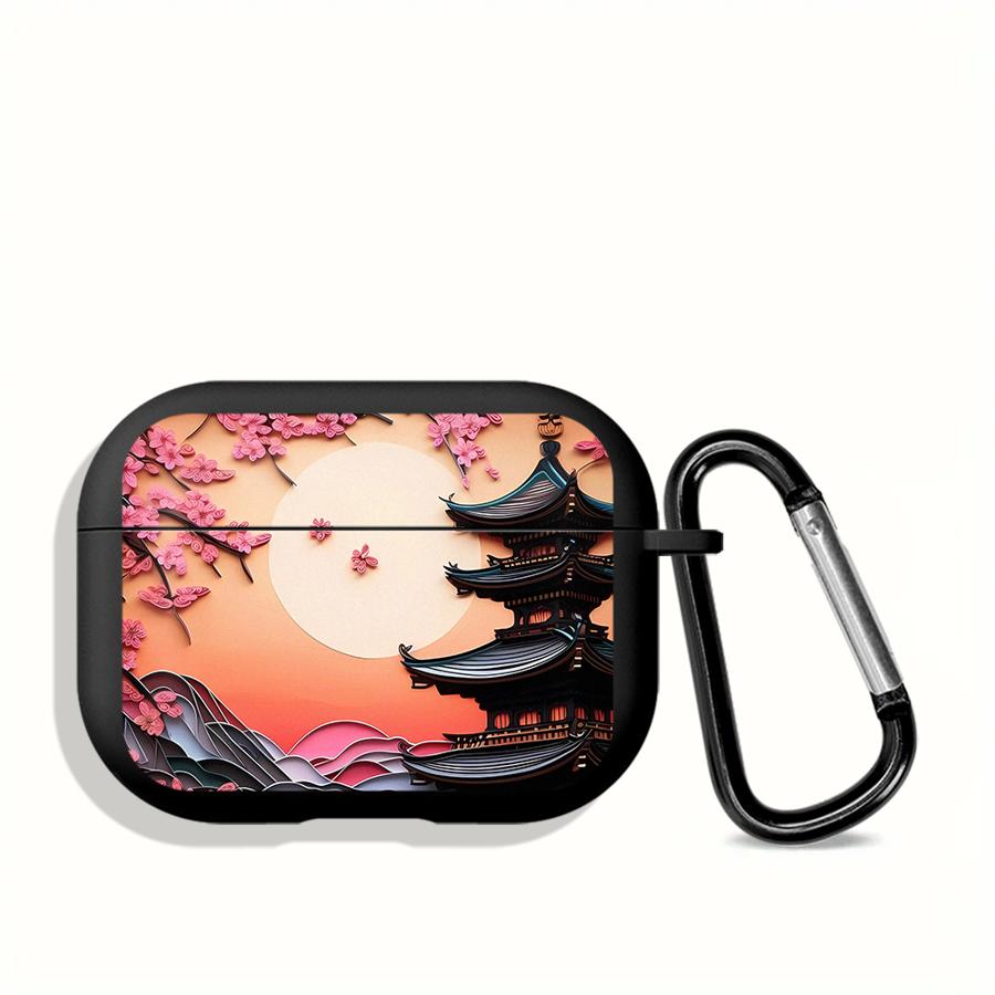 Japanese Ancient House Painting Earphone Cases Cover Case For Airpods 2 4 Pro2 Pro3 1 3 Pro