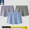 Men's Cotton Breathable Striped Boxer Shorts - Loose Fit, Plus Size Sports Underwear