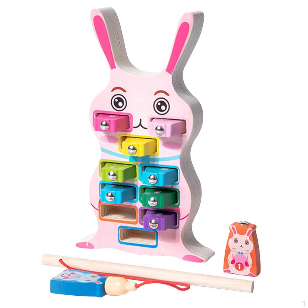 Magnetic Wooden Fishing Game Learning Preschool for Kids Children Boys Girls Dinosaur