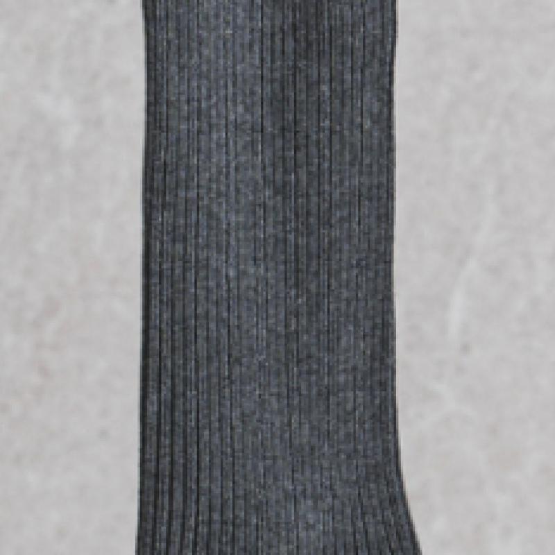 Monfoot Pánské žebrované ponožky s dlouhým lemem Tmavě šedé