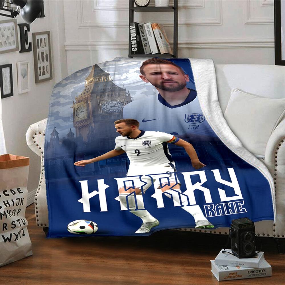 1pc Harry Kane3 Blanket, Gift, for Men and Women, Soft Blanket, Good for Sofa Bed Couch Travel, Lightweight Flannel Blanket
