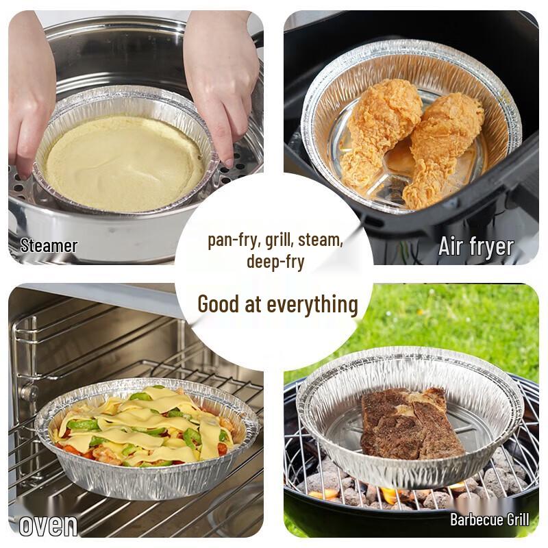 MIAOJIE Round Aluminum Foil Baking Pans (4-Pack)
