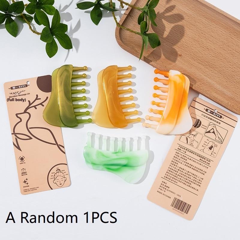 Body Meridian Massage Comb Stress Relief Gua Sha Tool Acupuncture Therapy Blood Circulation Anti-static Plastic Hair Combs