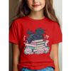 Girls Crewneck Short Sleeve Tee, Halloween Graphic Print Soft Casual Sport Top for Teens