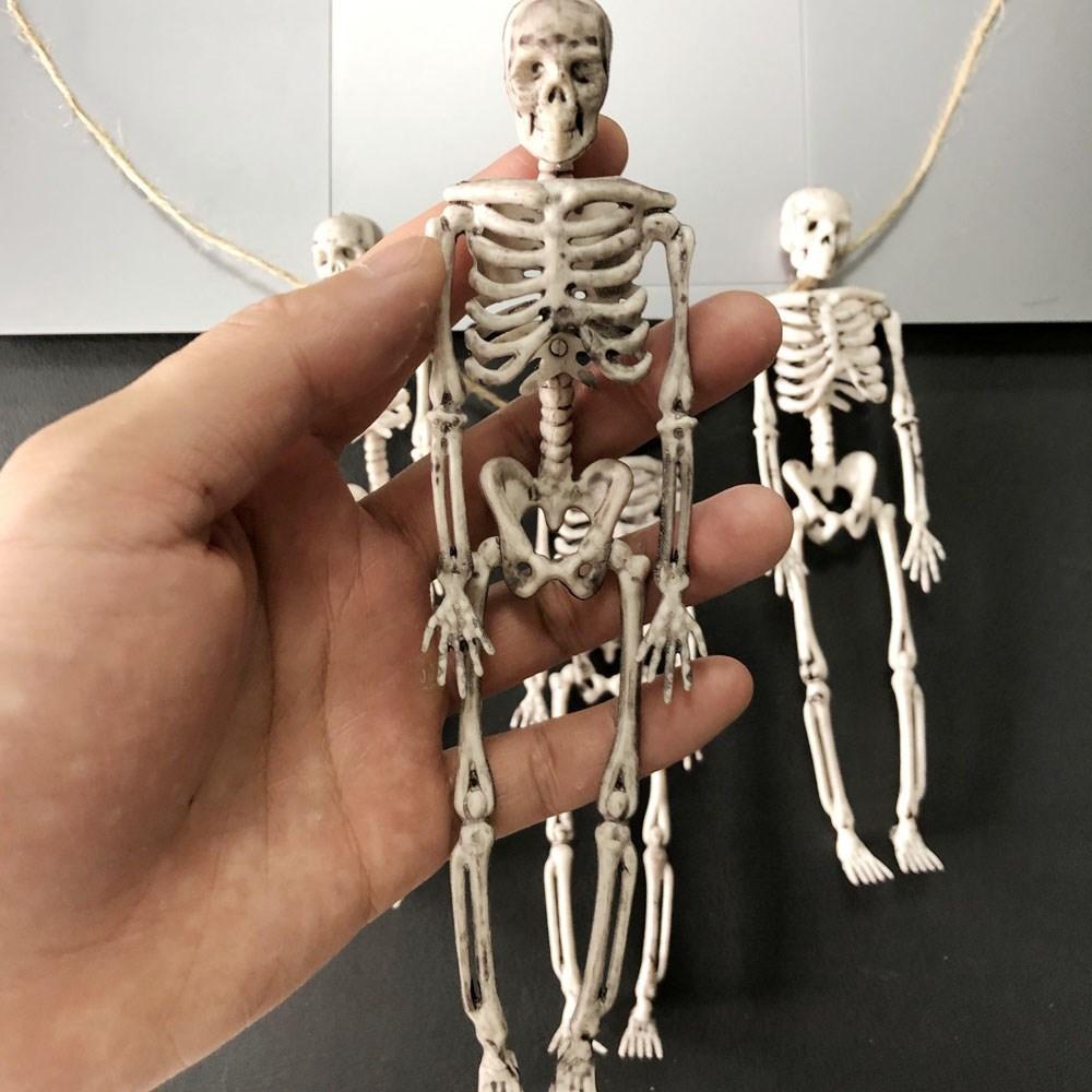 4 Stück/Set Schädel Hängender Geist Simulation Menschliches Skelett Cosplay Ornament Knochen Halloween Party Heimdekorationen Requisiten