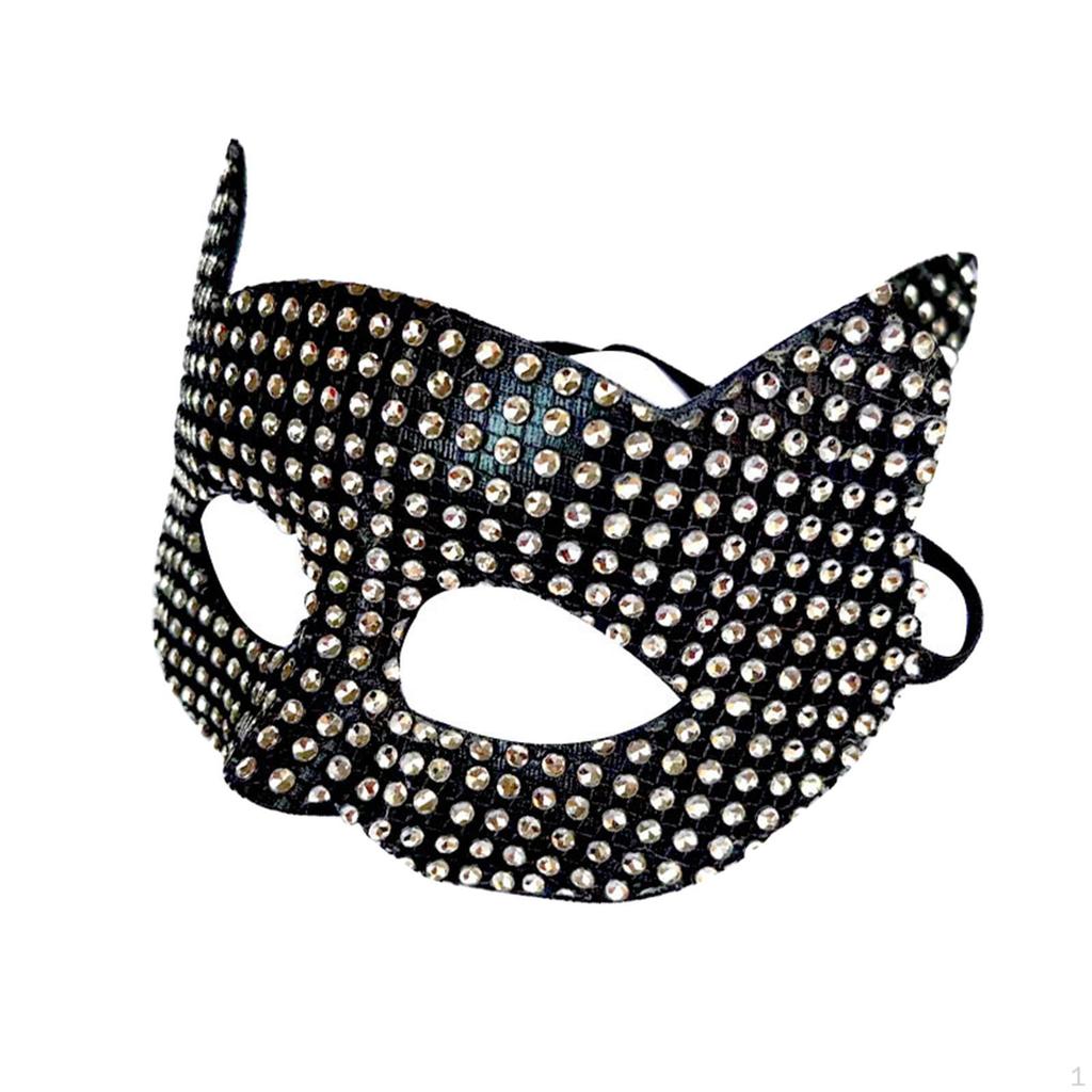 Cat Mask Animal Cosplay Clothes Decoration Dress up Eyemask Half Face for Costume