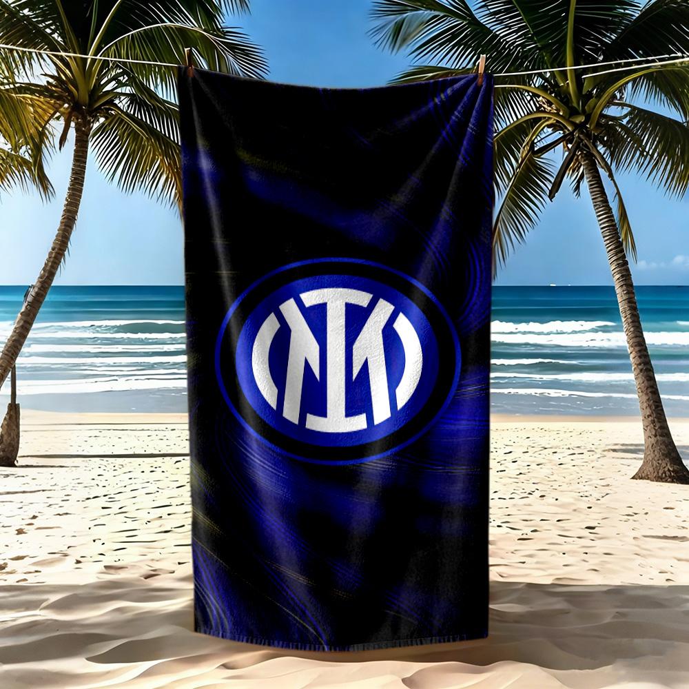 Inter Milan Beach Towel Super Soft Absorbent Comfortable Lightweight Perfect For Traveling Yoga Camping And Swimming