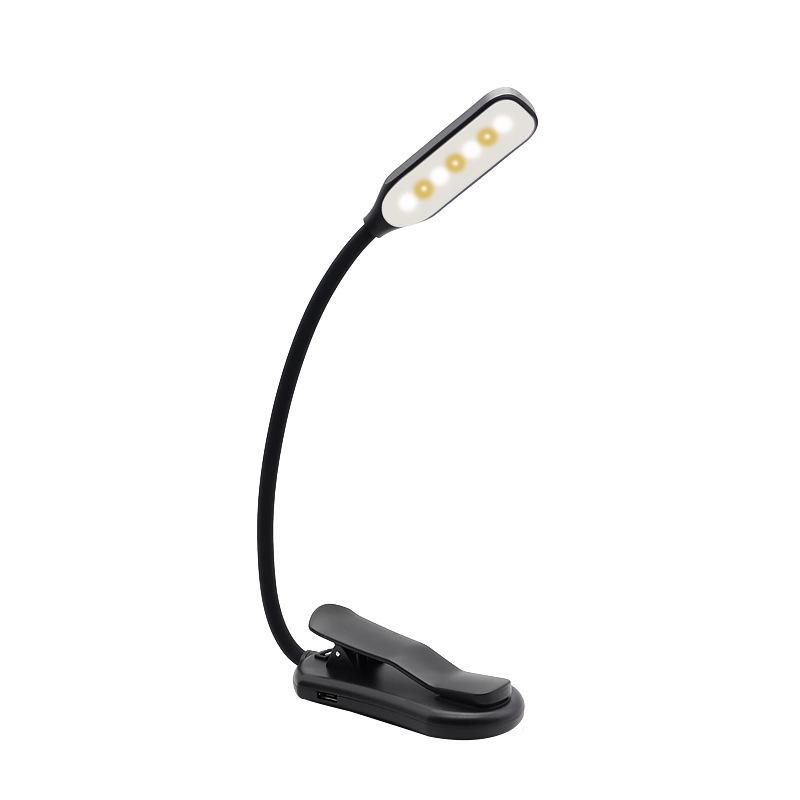 Clip-on LED Desk Lamp with Eye Protection, Battery Operated, for Dormitory & Study