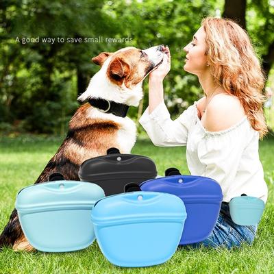 High-capacity Pet Silicone Dog Bags Portable Dog Training Snack Bag Outdoor Training Waist Bag Pet Feeding Dog Accessories