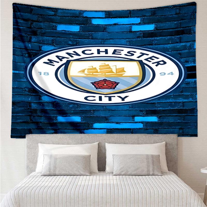 1PC City Football Club Printed Tapestry Room Decoration Wall Hanging for Living Room Bedroom, dormitory, Birthday and Christmas gifts