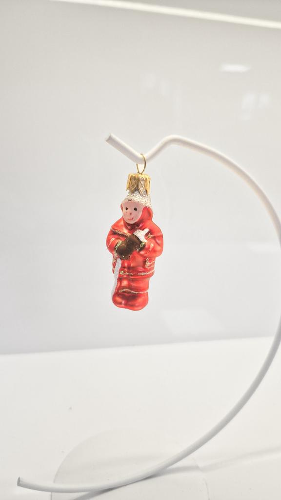 Fireman Glass Shaped Christmas Tree Bauble