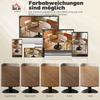 Round Dining Table for 6 People, 110 cm Modern Kitchen Table with Base for Living Room, Brown Wood Grain