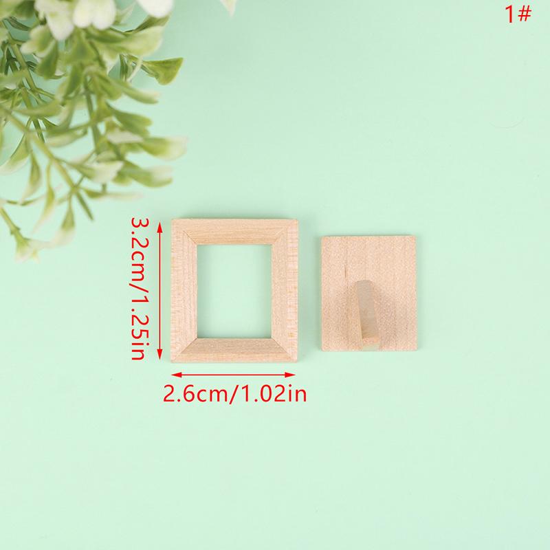 1Set 1:12 Dollhouse Miniature Photo Frame With Rear Cover Simulation Furniture Model Living Scene Decor Toy Doll House Accessories