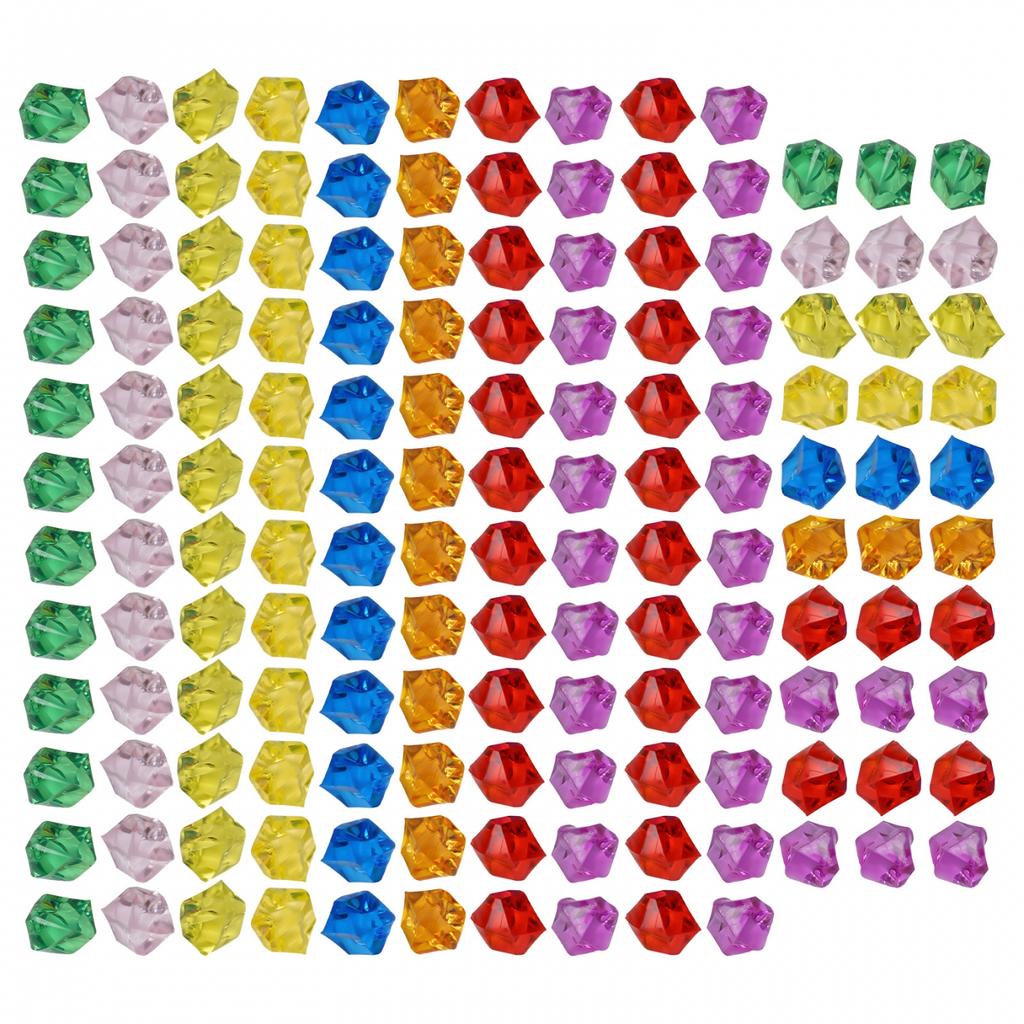 Assorted Color Acrylic Gem Stone Ice Rocks for Enchanting Jewelry 150pcs