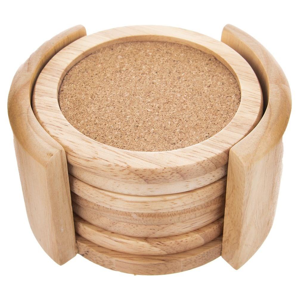 6x Podstawki Podkładki Małe Pod Kubek Szklankę Filiżankę Kuchenne Naturalne