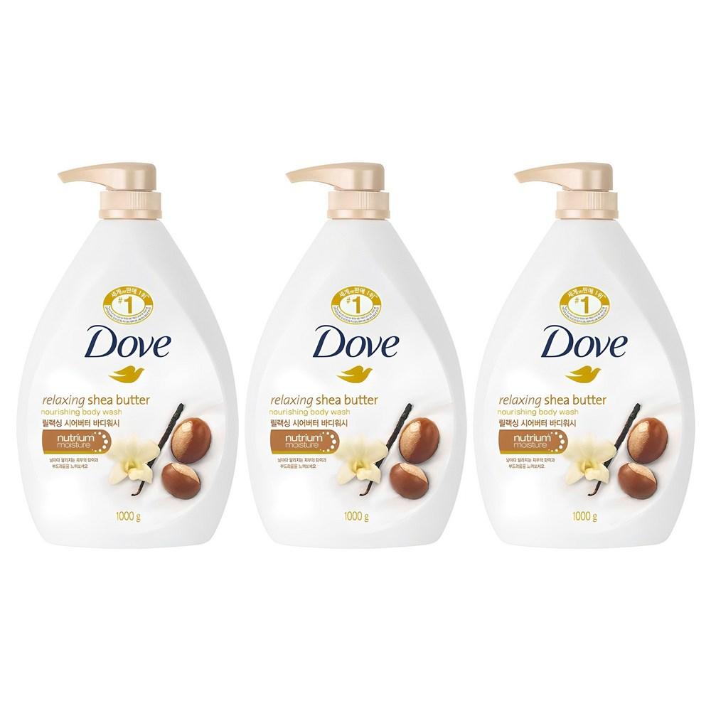 Dove Shea Butter Body Wash, 1kg, 3 units