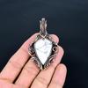 Howlite Pendant, 999 Copper Wire Wrapped Gemstone Jewelry, Handmade Pendant, For Thanksgiving