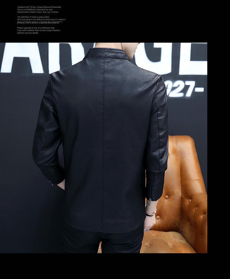 2025 Spring/Autumn Men's Trendy Leather Jacket - Stylish Youth Streetwear