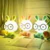 Cute Rabbit Night Light Gifts Women Teen Girls Night Lights for Kids Bedroom Cute Glasses Rabbit Nightlights for Toddler