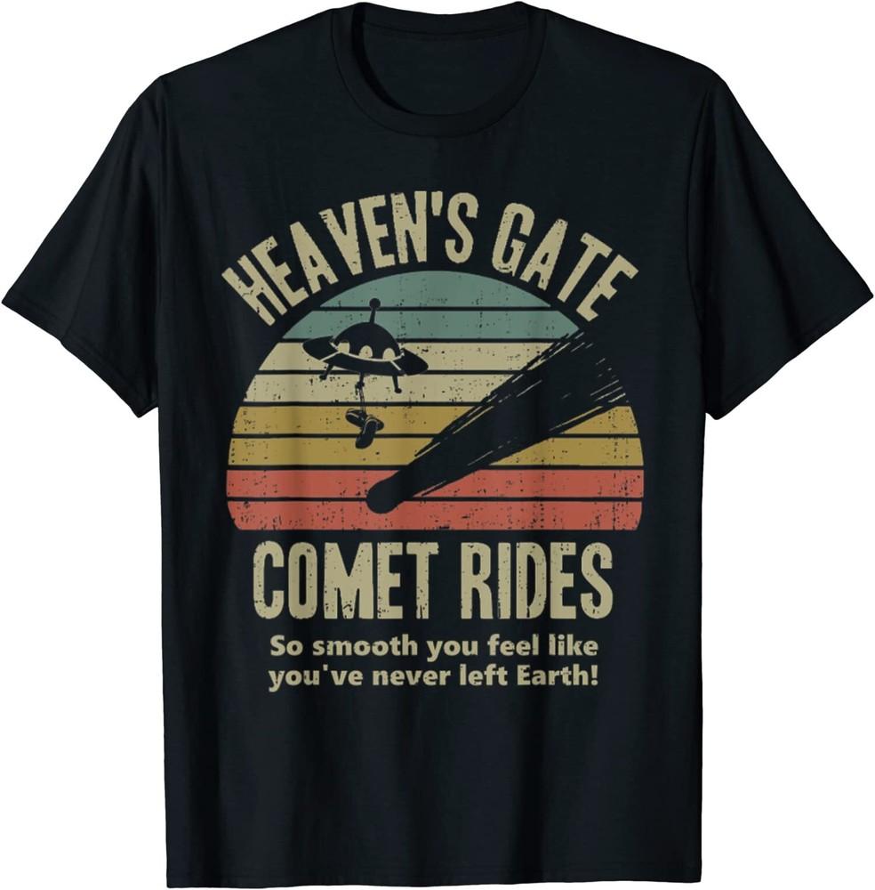 

NEW LIMITED Heaven s Gate Comet Rides Retro Man 90s Space Lover Gift Tee T-Shirt Tops Tee M