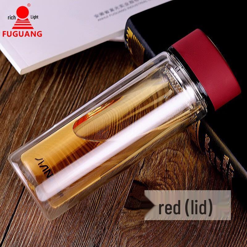 Fuguang Double Wall Glass Portable Bottle