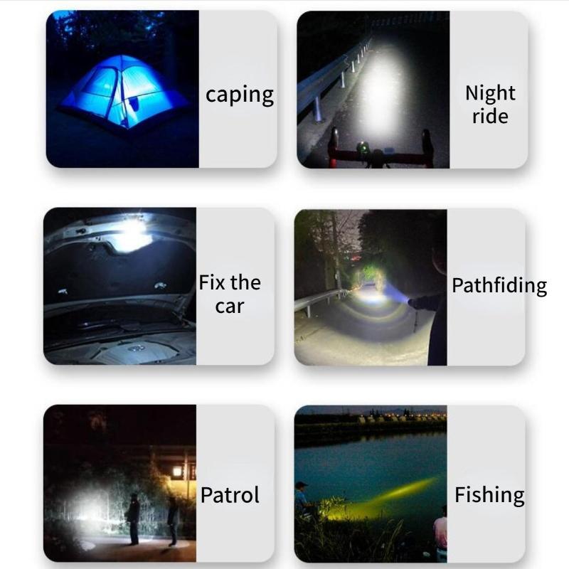 Strong Light Flashlight Rechargeable Mini Portable Tail Strong Magnetic Outdoor Portable LED Work Light Auto Repair Maintenance Light