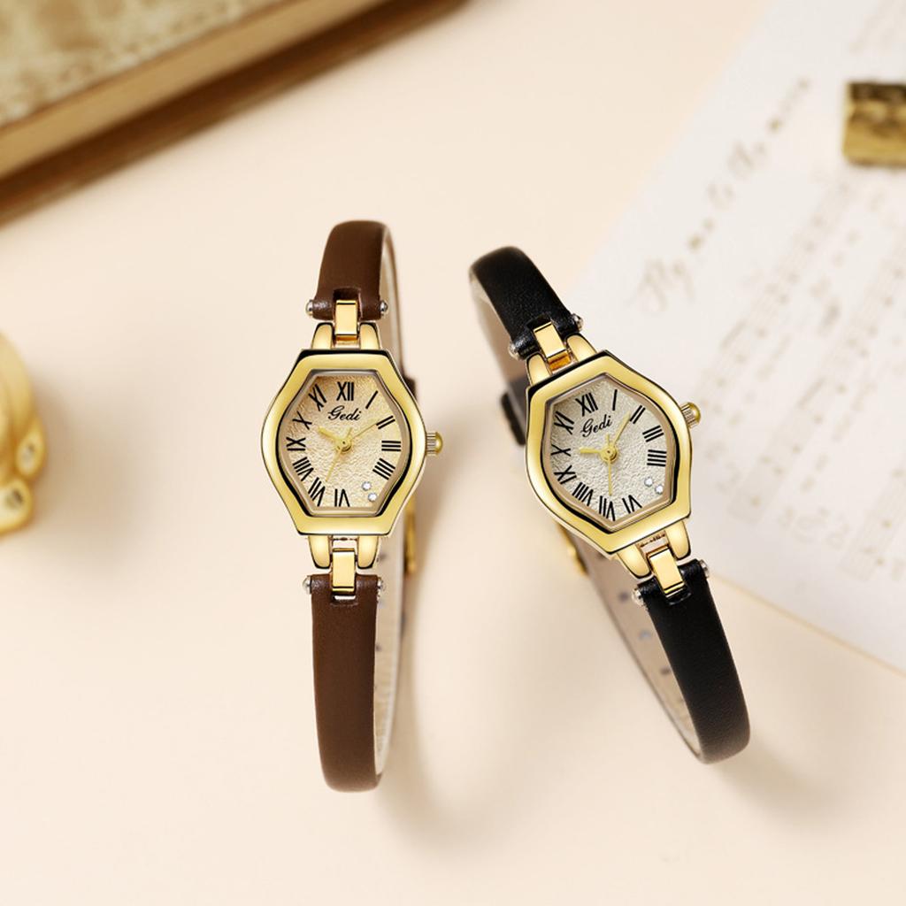 Kleine Zifferblatt Leichte Weinfass mit Quarzwerk Uhr
