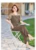 2026 Summer Suit Set: Stylish Age-Reducing Two-Piece for Middle-Aged & Elderly Women with Fashionable Wide-Leg Pants