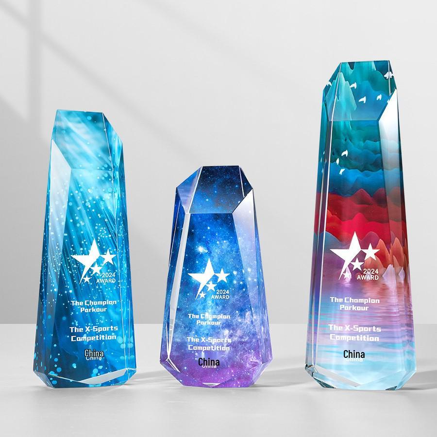 Trophée en Cristal Haut de Gamme pour la Récompense de l'Employé Exceptionnel lors de la Réunion Annuelle