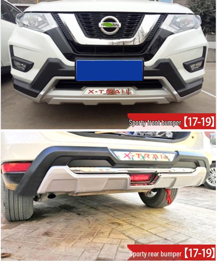 Kompatibel mit 14-19 Qashqai Modellen, Stoßstangen-Schutzkit für vorne und hinten.