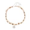 Stainless Steel Sun Pendant Coconut Shell Bead Necklace
