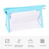 Clear Pencil Pouch Transparent Pencil Case with Zipper Stationery Toiletries Organizer Travel Cosmetic Makeup Storage Bag for School Office Supplies