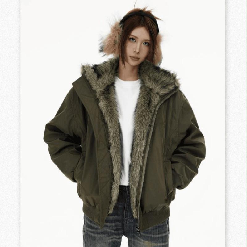 Mens Womens Winter Hooded Cotton Puffer